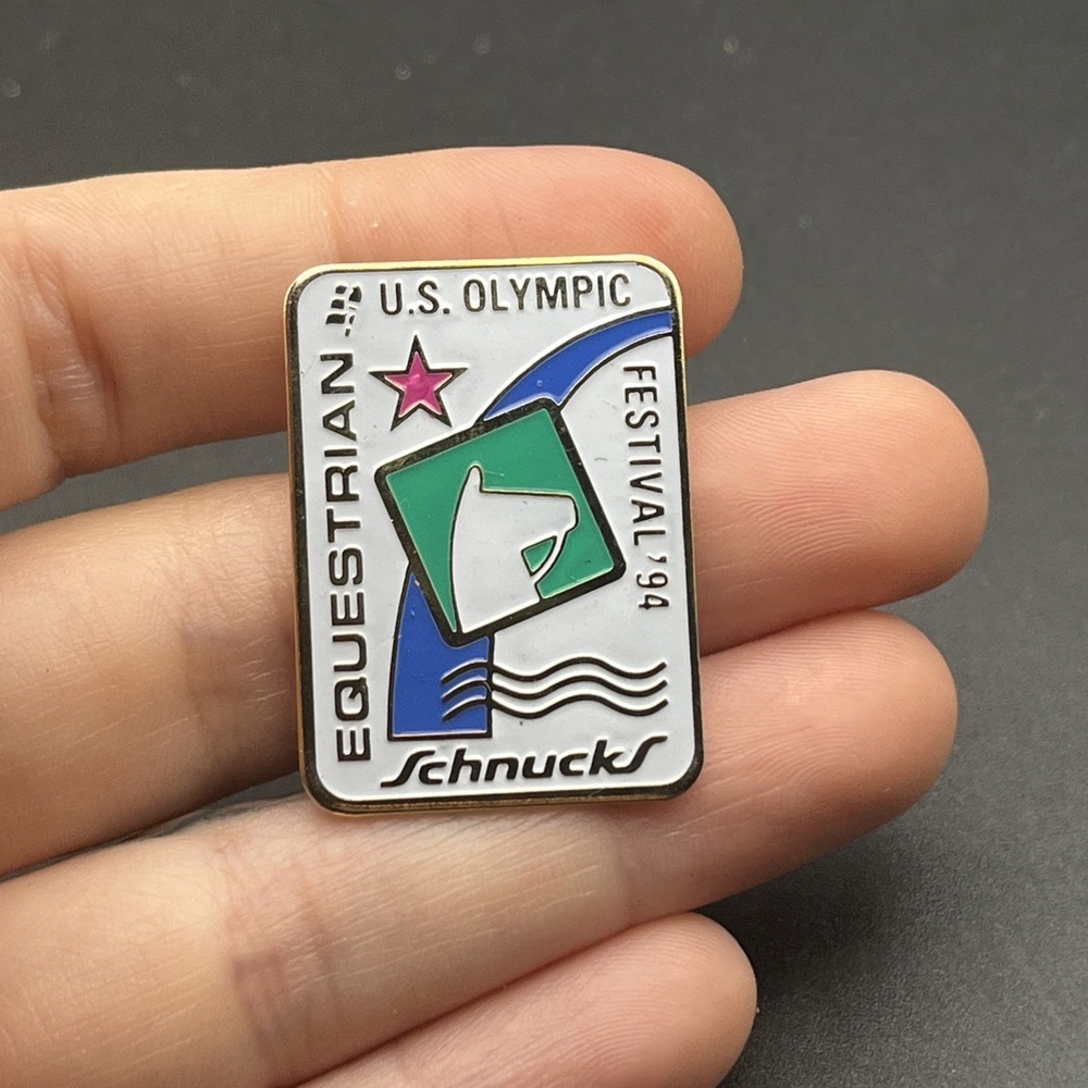 1994 U.S. Olympic Festival Equestrian Horse Schnucks Lapel Hat Pin